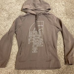 The North Face hoodie sweatshirt, gray, women’s size Small, EUC